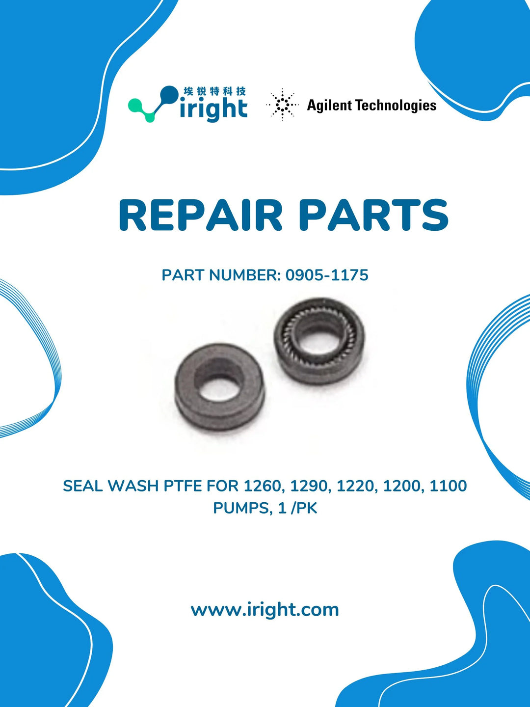 Agilent, 0905-1175, Seal wash PTFE for 1260, 1290, 1220, 1200, 1100 pumps, 1 /pk