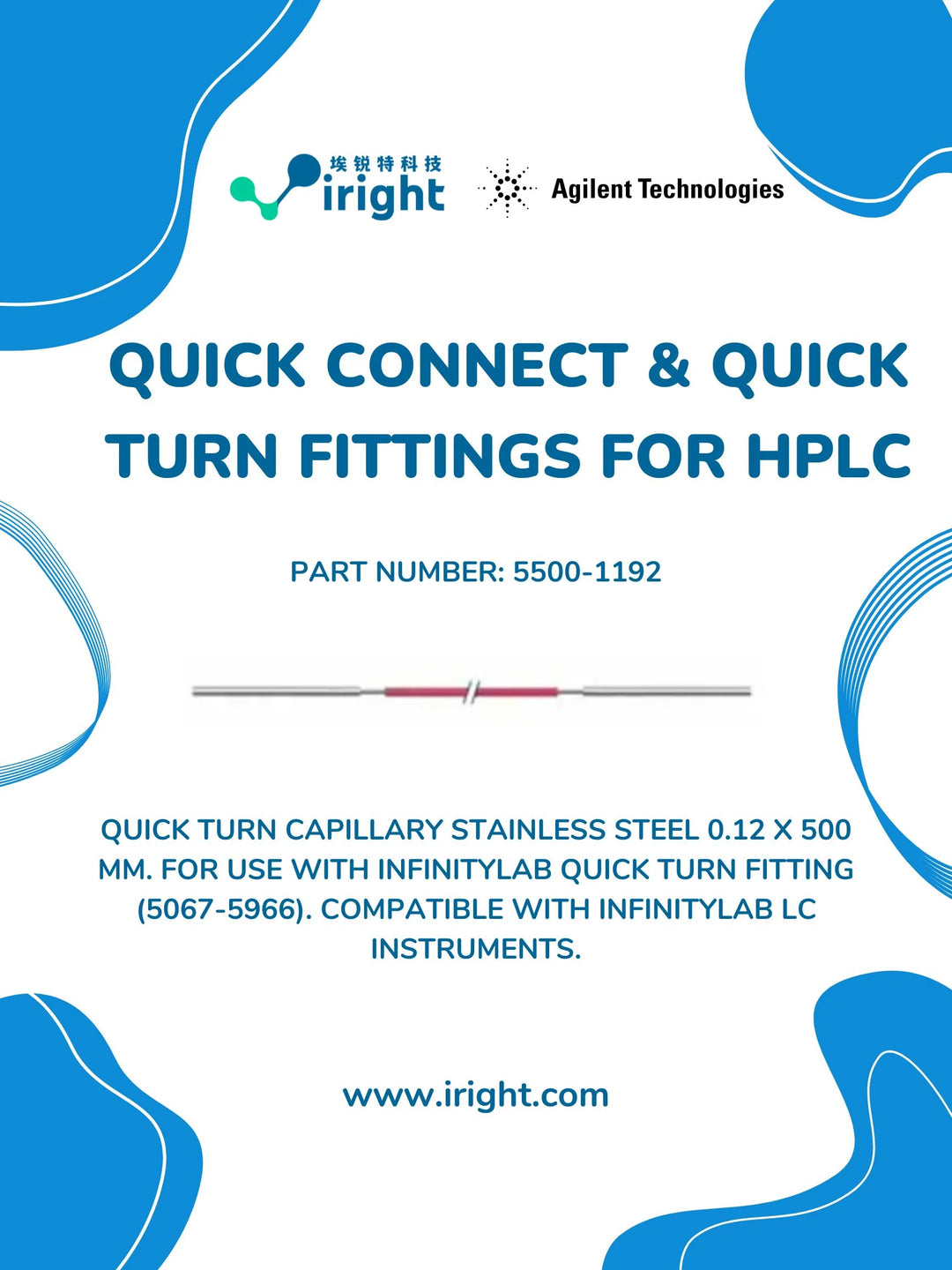 Agilent, 5500-1192, Quick Turn capillary stainless steel 0.12 x 500 mm