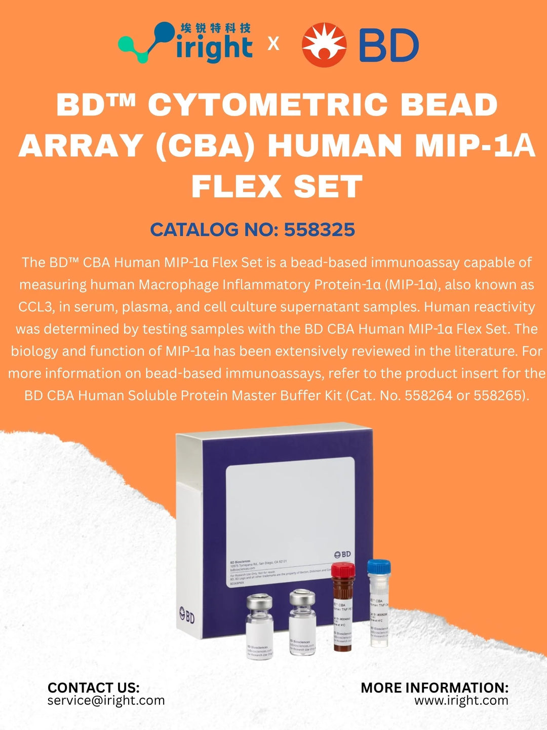 BD, 558325, BD™ Cytometric Bead Array (CBA) Human MIP-1α Flex Set