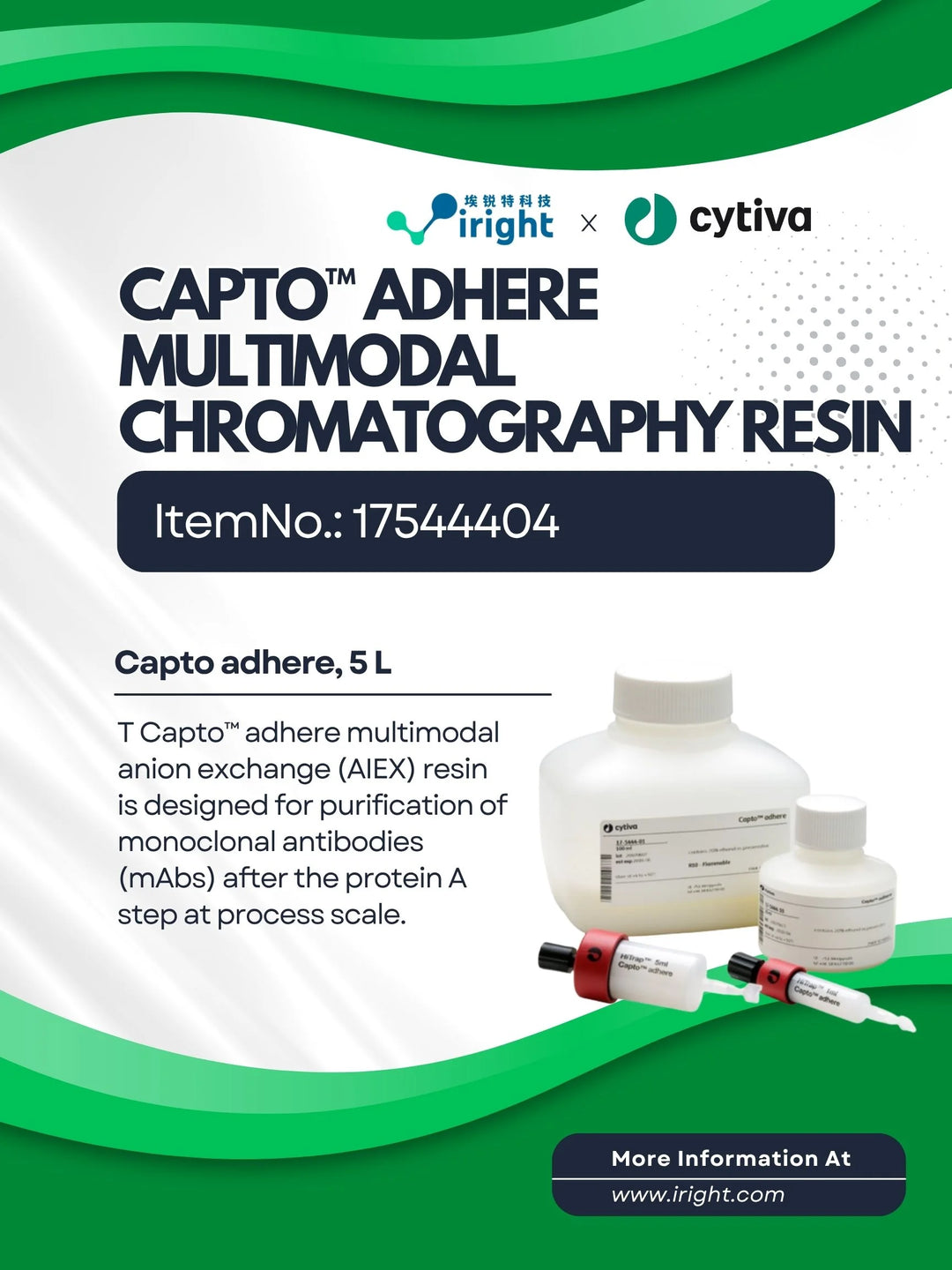 Cytiva, 17544404, Capto™ adhere multimodal chromatography resin