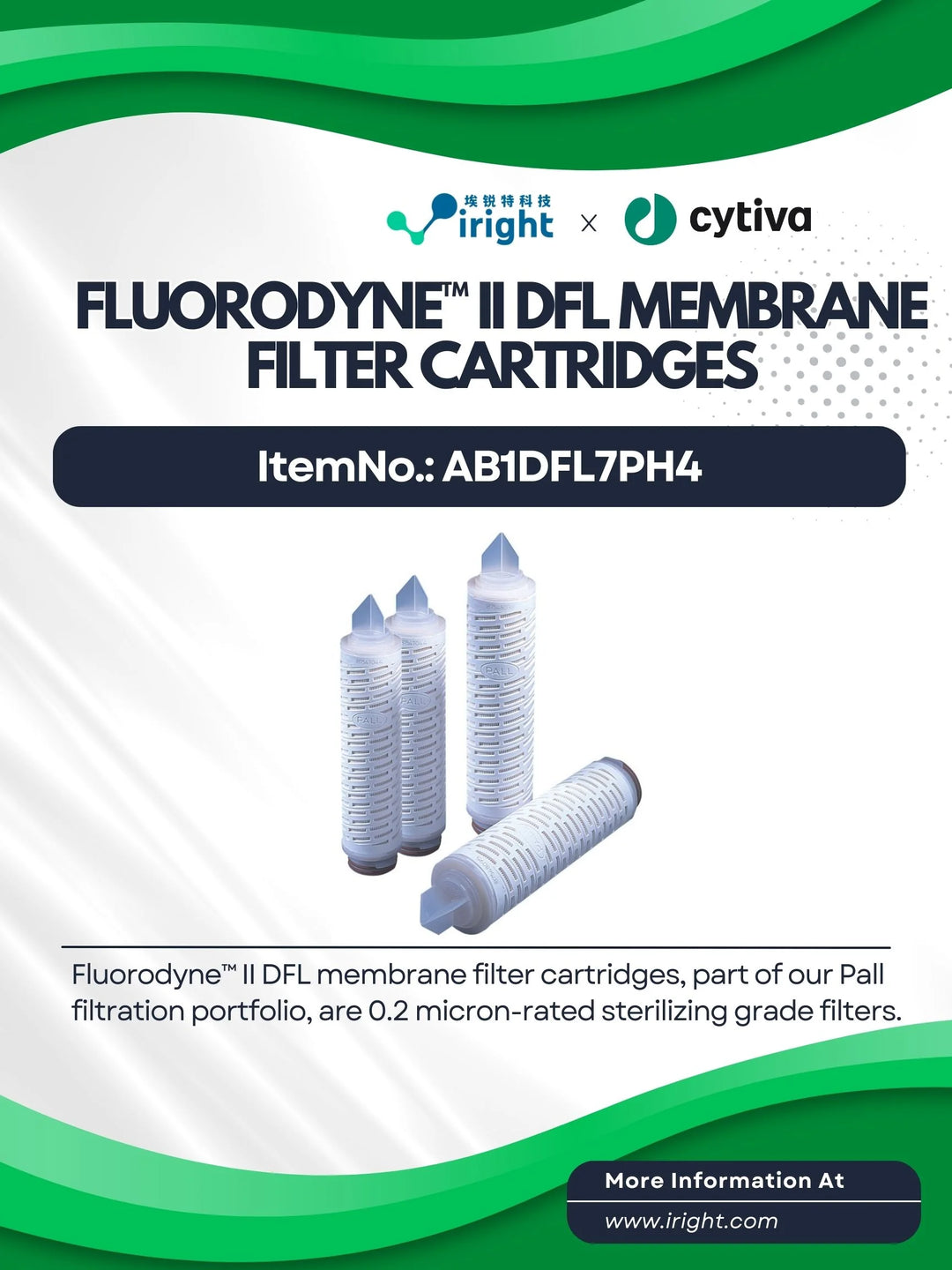 Cytiva, AB1DFL7PH4, Fluorodyne™ II DFL membrane filter cartridges