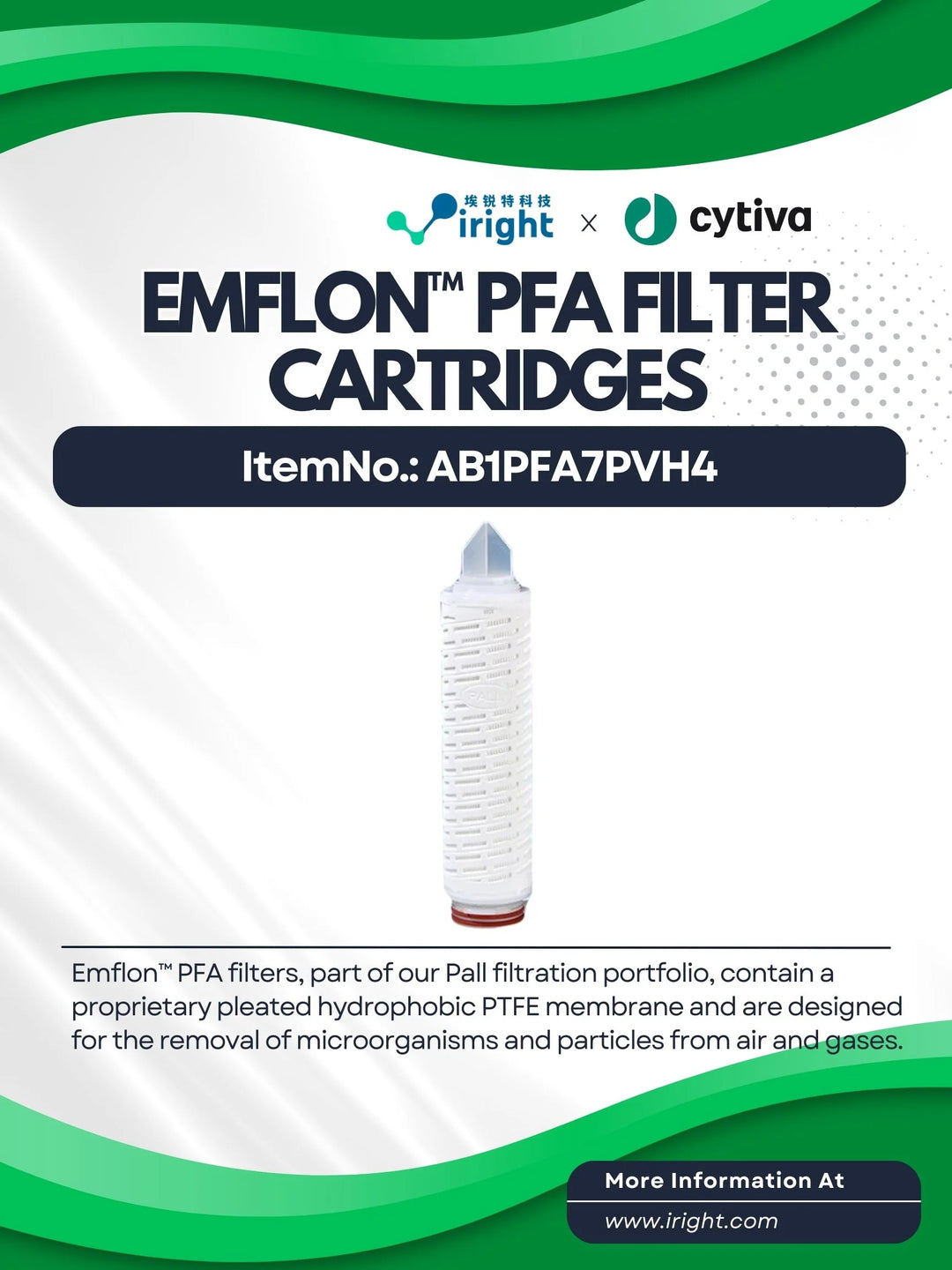 Cytiva, AB1PFA7PVH4, Emflon™ PFA filter cartridges