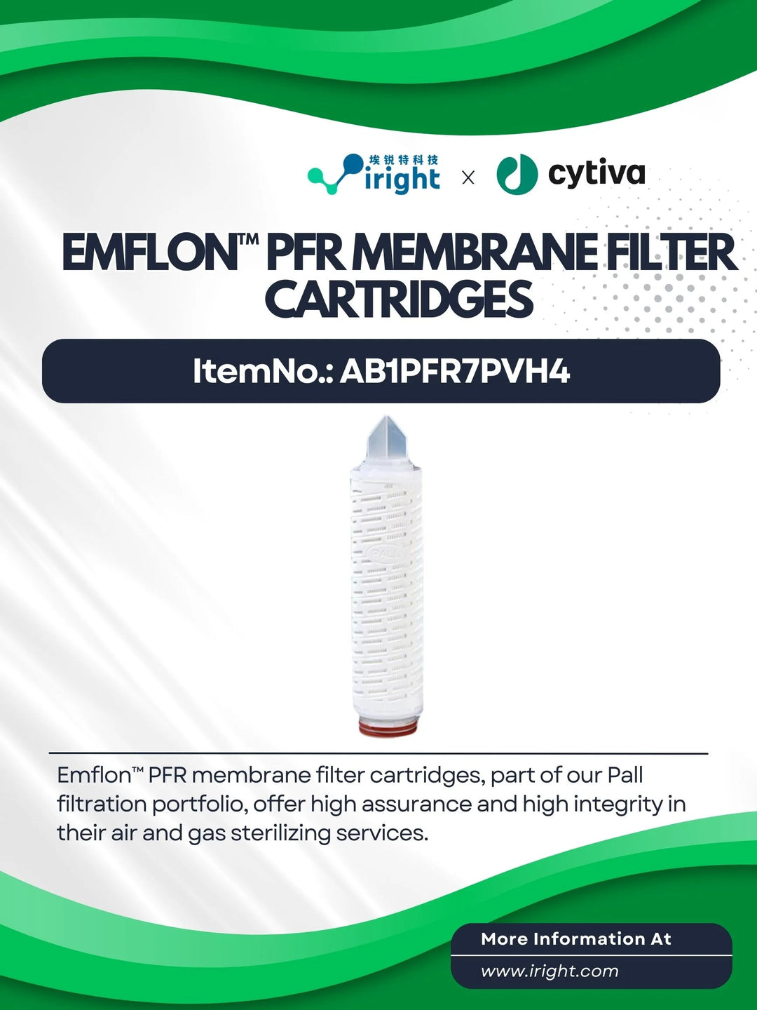 Cytiva, AB1PFR7PVH4, Emflon™ PFR membrane filter cartridges