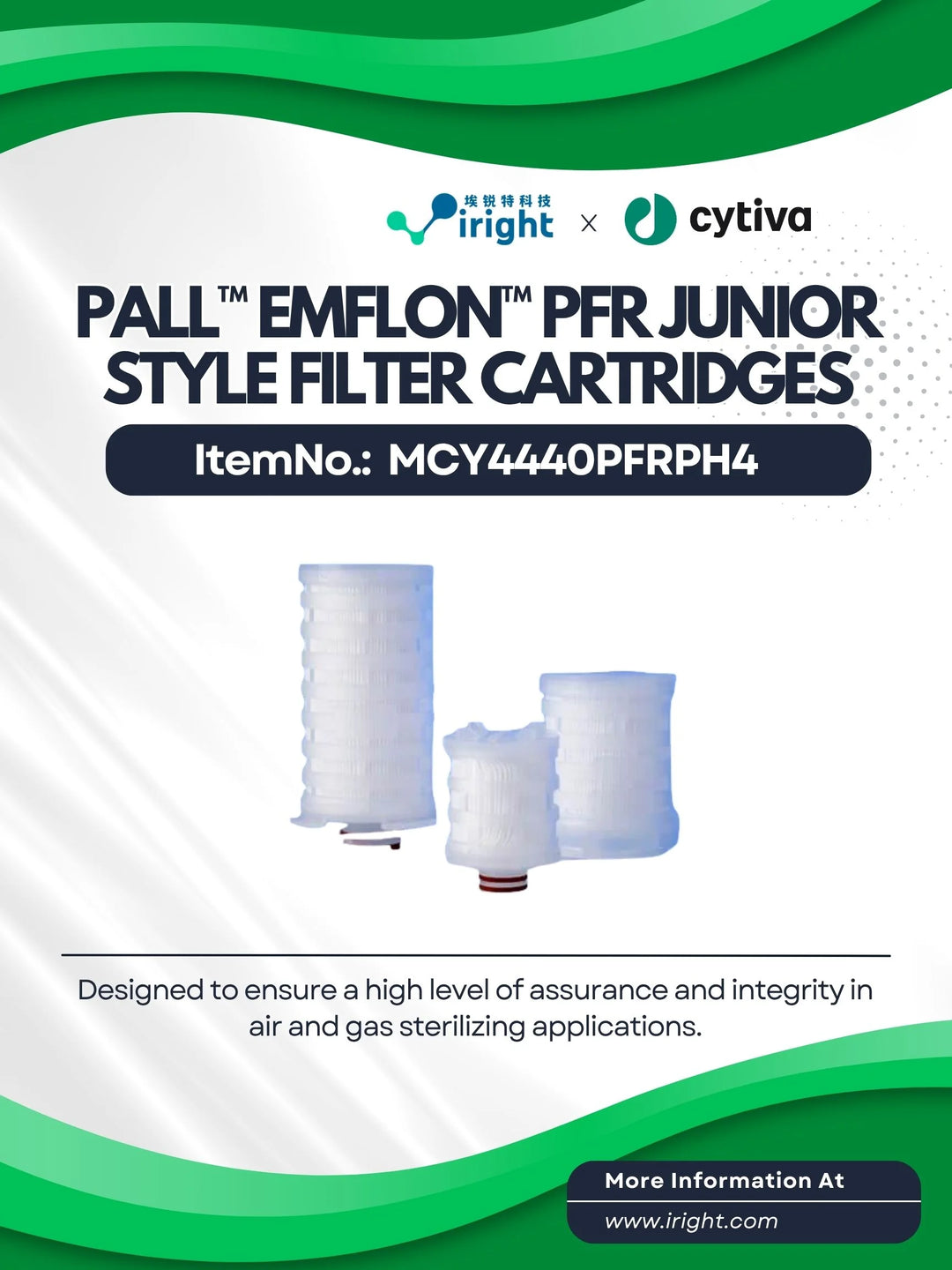 Emflon™ PFR junior style filter cartridges
